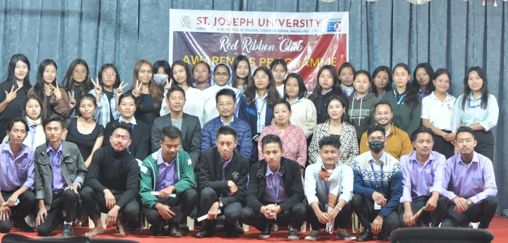 Participants and officials during the awareness programme on HIV & AIDS on February 10.